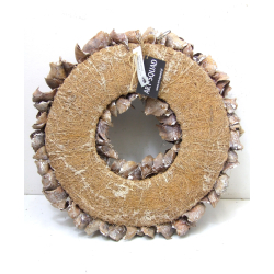 Wianek z suszonych kwiatów Boho Rustykalny 40cm